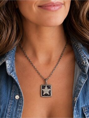 Jewel Kade Reversible Patriotic Star Pendant Charm